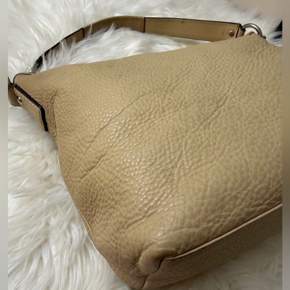 Coach Beige Leather Hobo Bag#F13094 - Picture 6 of 13